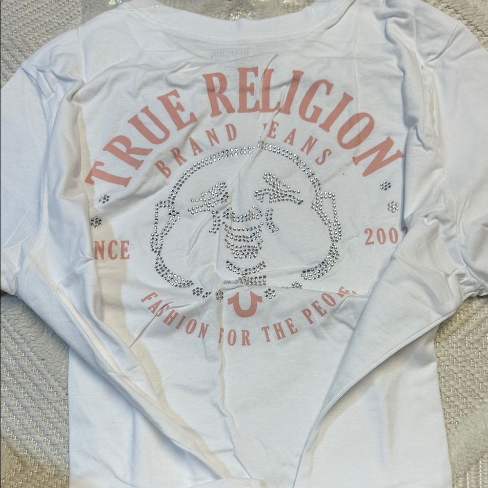 TRUE RELIGION - Optic White Buddha Face Tee